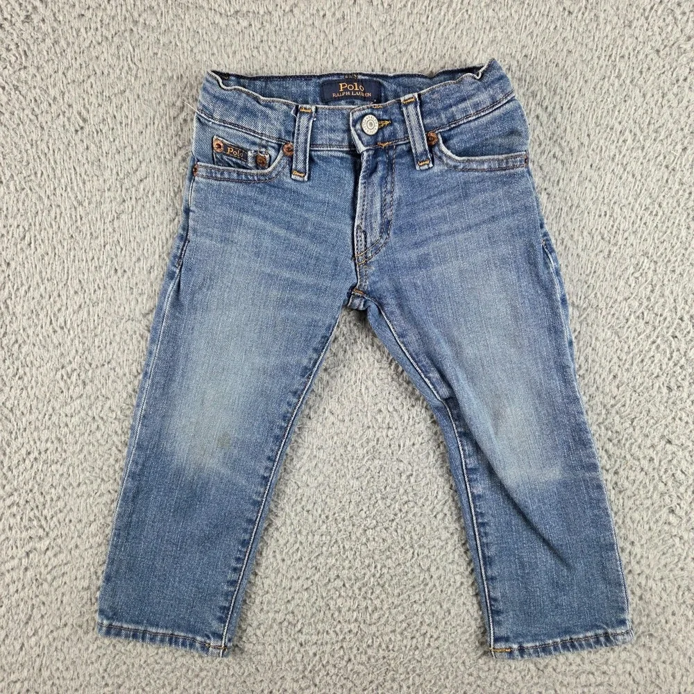 Polo Ralph Lauren Jeans‎ Boys 2T The Hampton Straight Leg Dark Wash Adjustable